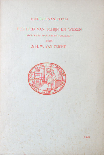 Eeden, Frederik van. Het lied van schijn en wezen.