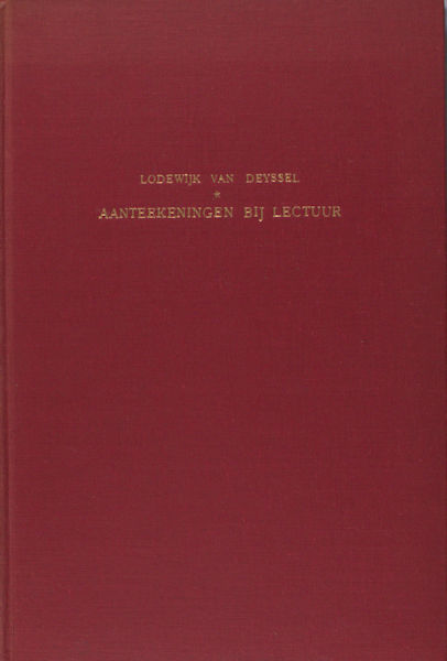 Deyssel, Lodewijk van. Aantekeningen bij lectuur.