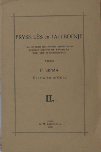 Sipma, P. Frysk lês- taelboekje II.