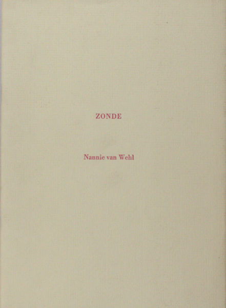 Wehl, Nannie van. Zonde.