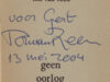Reen, Ton van. Geen oorlog.
