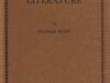 Kane, George. Middle English literature. A critical study of the romances, the Religious Lyrics, Piers Plowman.