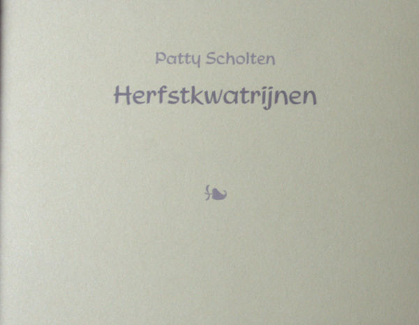 Scholten, Patty. Herfstkwatrijnen.