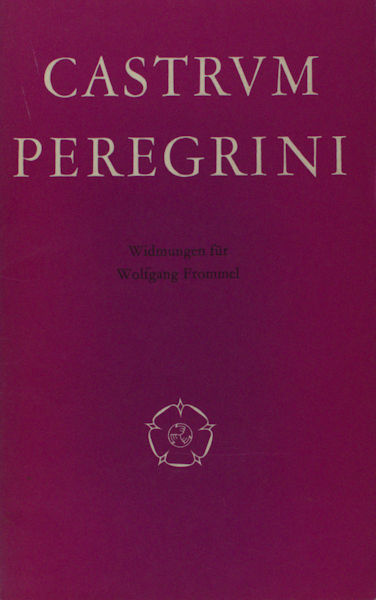 Goldschmidt, Manuel (ed.). Widmungen für Wolfgang Frommel.