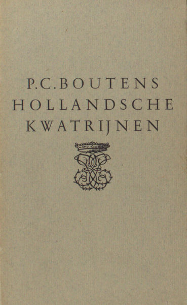 Boutens, P.C. Hollandsche kwatrijnen.