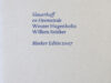 Hugenholtz, Wouter (tekst),  Willem Snitker (illustraties). Slauerhoff en Heemstede.