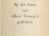 Verwey - Vooys, Is. P. de. Bij het lezen van Albert Verwey's gedichten.