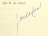 Groot, Jan H. de. In ommezien.