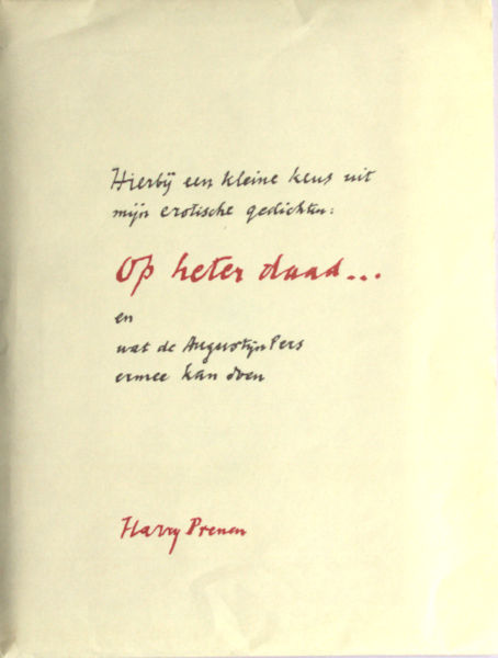Prenen, Harry. Op heter daad...