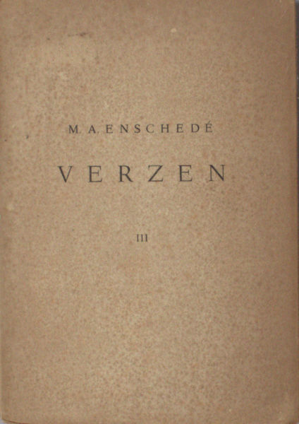 Enschedé, M.A. Verzen III.