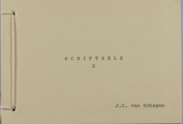 Schagen, J.C. van. Schiftsels X.