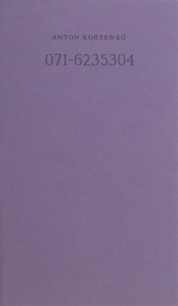 Korteweg, Anton. 071-6235304.