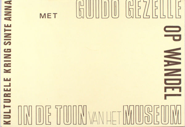 Gezelle - Kulturele Kring Sinte Anna. Met Guido Gezelle op wandel in de tuin van het museum.