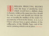 Morris, William. I began printing books ...