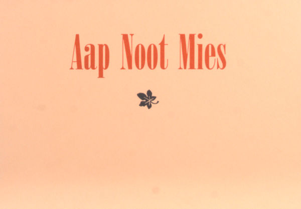 Aap Noot Mies. Arsis Letterproef