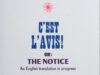 Crombie, John. C'est l'avis! With a tentatrive English version: The notice.