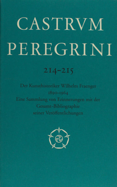 Baier-Fraenger, I. (Herausg.). Der Kunsthistoriker Wilhelm Fraenger 1890-1964. Eine Sammlung von Erinnerungen mit der Gesamt-Bibliographie seiner Veröffentlichungen.