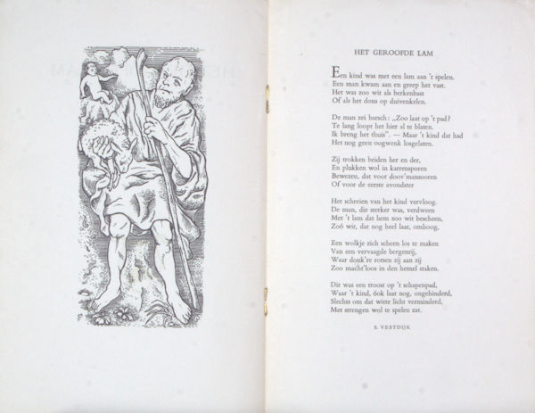 Vestdijk, S.
. Het geroofde lam. Teekening van J.M. Prange.