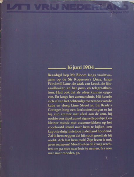 Koomen, Martin. Een odyssee in de twintigste eeuw.16 juni 1904, de dag van James Joyce, Ulysses en Leopold Bloom.