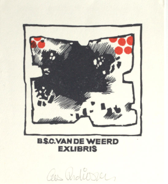 Andriessen, Cees Exlibris voor B.S.C. van de Weerd.