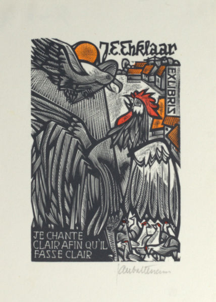 Battermann, Jan. Exlibris voor J.E. Enklaar.