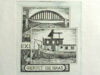 Blokhuis, Henk Exlibris voor Gerrti de Haas. Brug Zaltbommel - Nijhoff.
