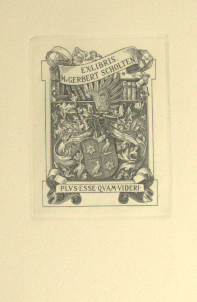 Aarts, Johannus Josephus Exlibris voor Gerbert Scholten.