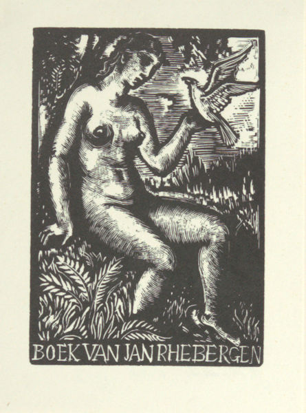 Hodek, Jozef. Exlibris voor Jan Rhebergen.