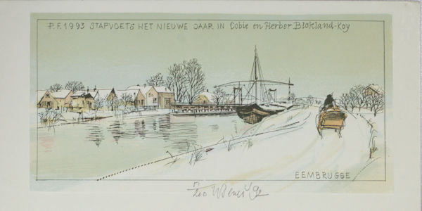 Benes, Karel. Nieuwjaarswens Cobie en Herbert Blokland.