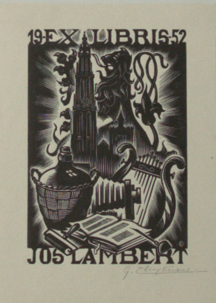 Cluytmans, Germaine. Exlibris voor Jos Lambert.
