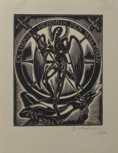 Cluytmans, Germaine. Exlibris voor Hendik den Wieleman.