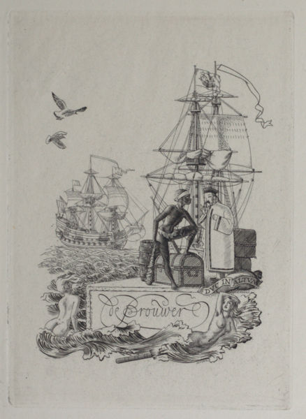 Severin, Mark. Exlibris voor De Brouwer.