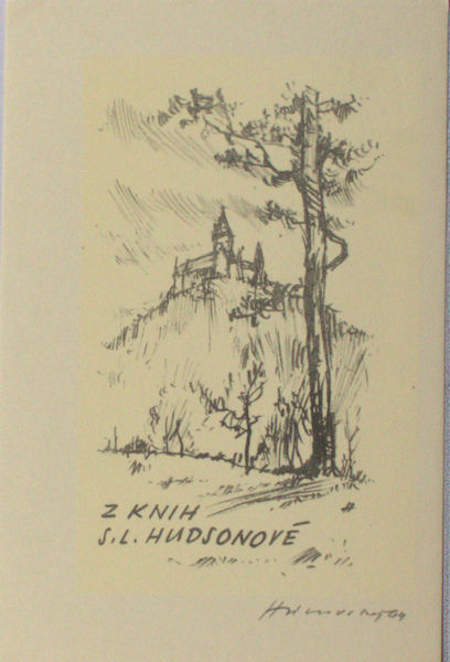 Hlinovsky, Stanislav. Exlibris voor S.L. Hudsonové.