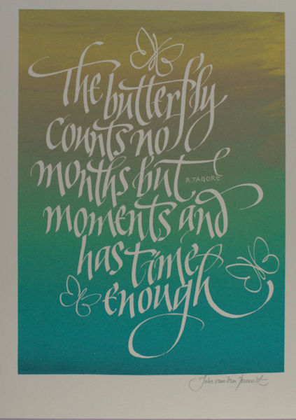 Tagore, R. The butterfly counts no months but moments and has time enough.