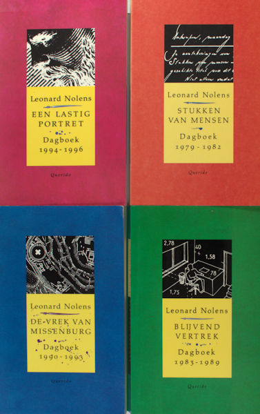 Nolens, Leonard. Dagboek. 1: Stukken van mensen dagboek 1979-1982. 2 :Blijvend vertrek dagboek 1983-1989. 3: De Vrek van missenburg dagboek 1990-1993. 4 :Een lastig portret dagboek 1994-1996.