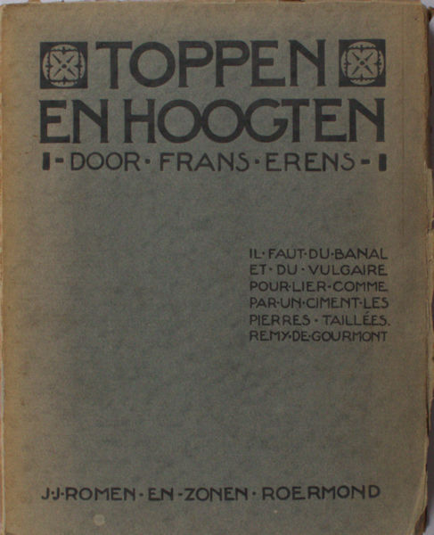 Erens, Frans. Toppen en hoogten. Litteraire kritieken.