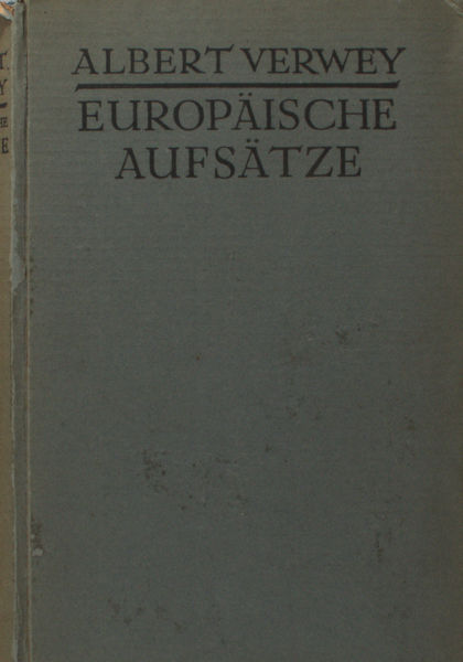 Verwey, Albert. Europäische Aufsätze.