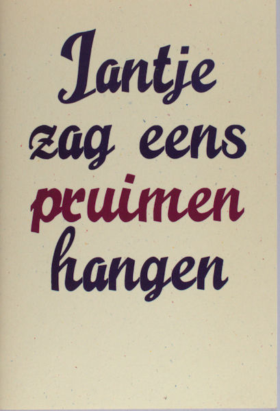 Alphen, Hiëronymus van. Jantje zag eens pruimen hangen.