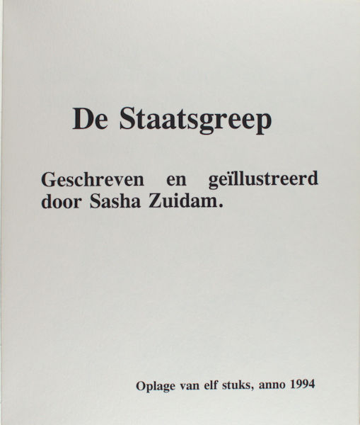 Zuidam, Sasha. De Staatsgreep.