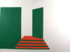 Kop, David van de. Abstracte compositie in groen en rood.
