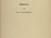 Grootenboers, Jan N. Proza.