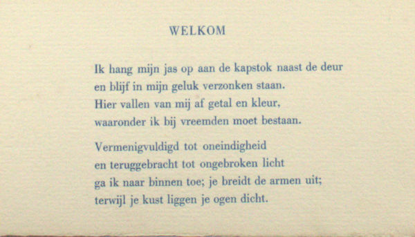 Achterberg, Gerrit. Welkom.