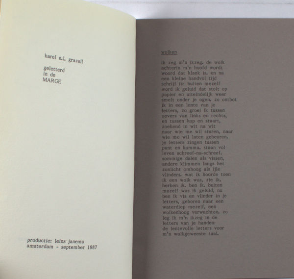 Grazell, Karel N.L. (=Leins Janema). Geletterd in de marge.