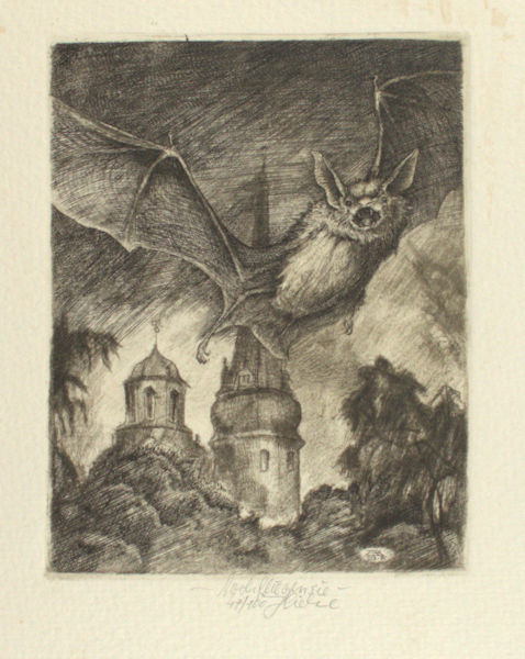 Hieke, Bernd. Rellinger Kirche. Met vleermuis.