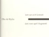 Rijcke, Elke de. Juin sur avril (extrait) = Juni over april (fragment).