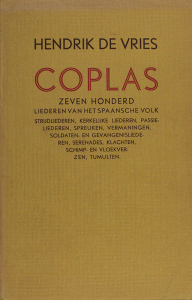 Vries, Hendrik de. Coplas.