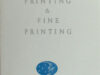 Jackson, Holbrook. Printing & fine printing.