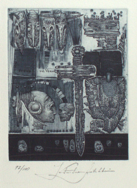Antyukhin, Konstatin (Antioukhin). Exlibris voor Frans v.v. Veen.