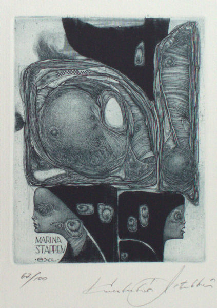 Antyukhin, Konstatin (Antioukhin). Exlibris voor Marina Stappen.