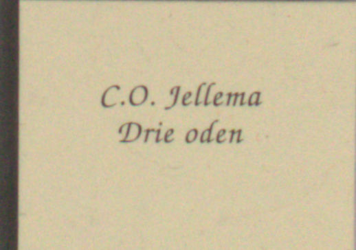 Jellema, C.O. Drie oden.